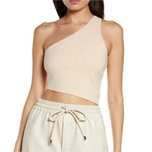 A.L.C. Colby Knit Crop Top in Glace‎ Size XS One Shoulder